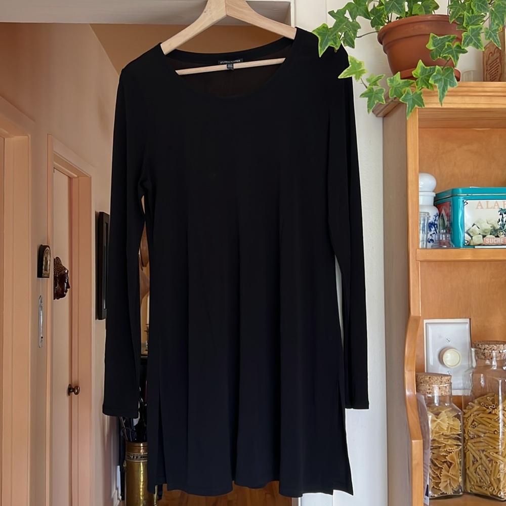 Eileen fisher light weight black tunic size medium